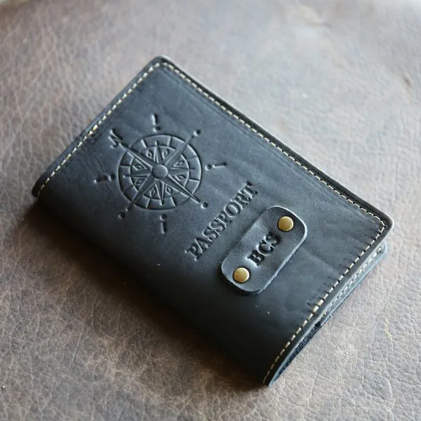 The Expedition Personalized Leather Passport Cover