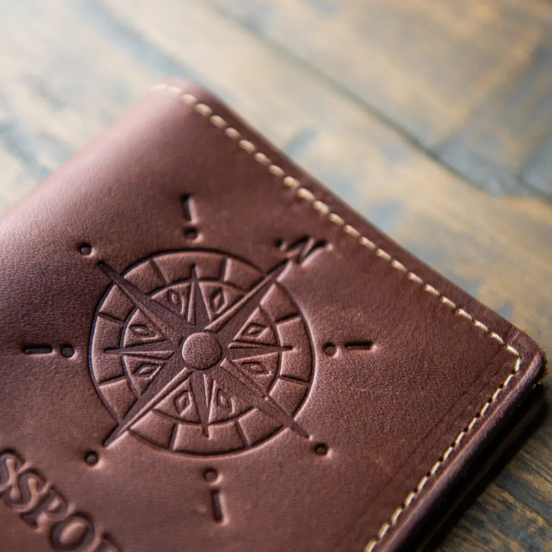 The Expedition Personalized Leather Passport Cover