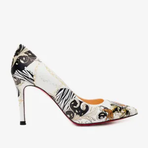 The Perugia White Leather Pump Women Shoe