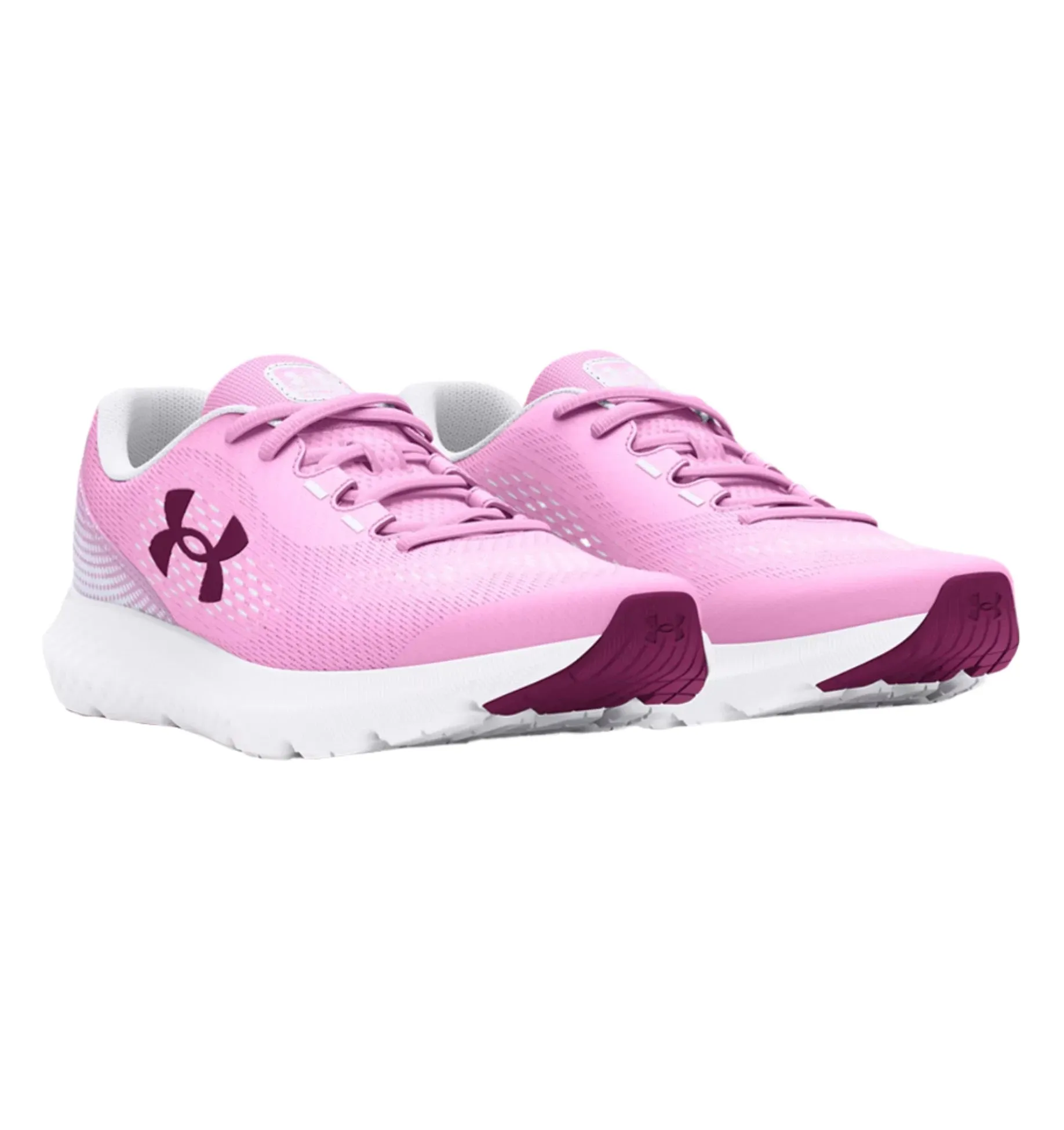 Under Armour Girls Trainer GGS Charged Rogue 4 Stellar Pink / White/ Purple Gemini