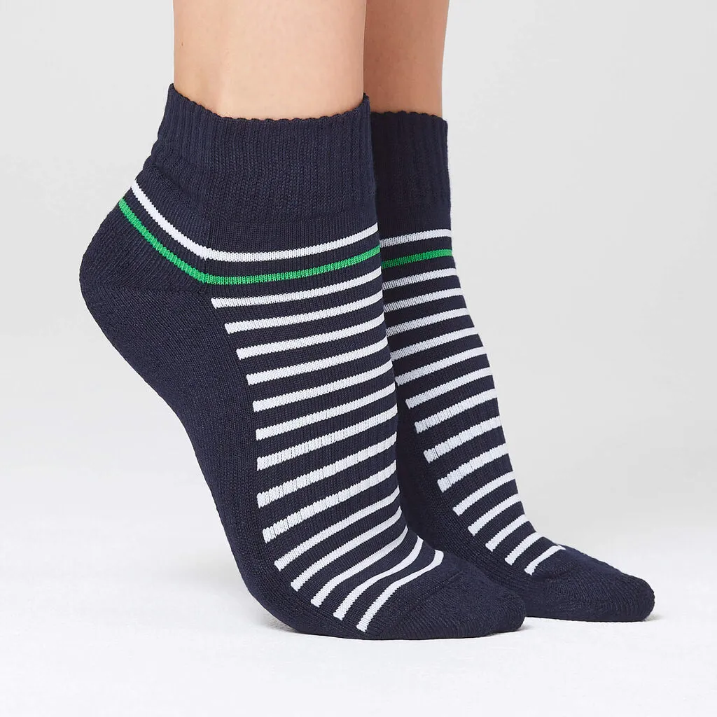 Unisex Bamboo Stripe Sports Ankle Socks - CATKDP