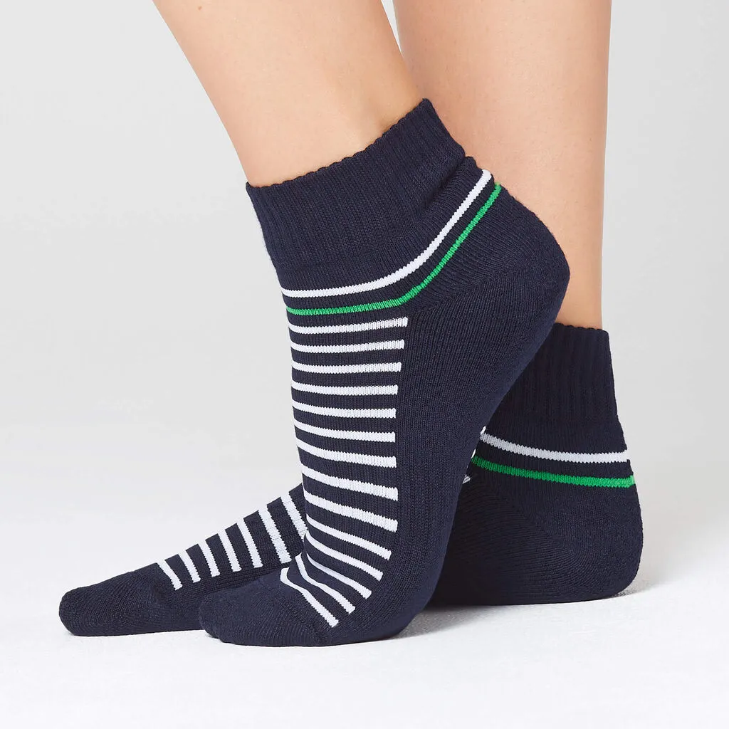 Unisex Bamboo Stripe Sports Ankle Socks - CATKDP