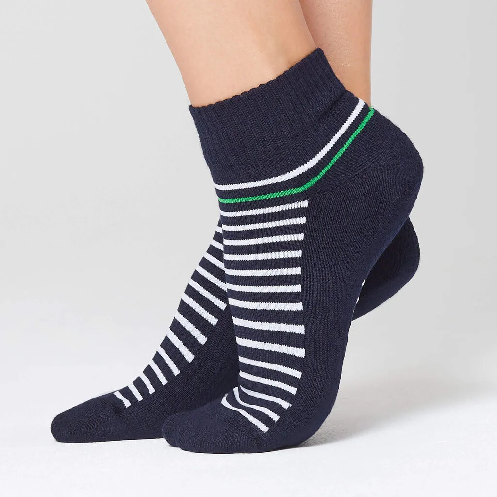 Unisex Bamboo Stripe Sports Ankle Socks - CATKDP