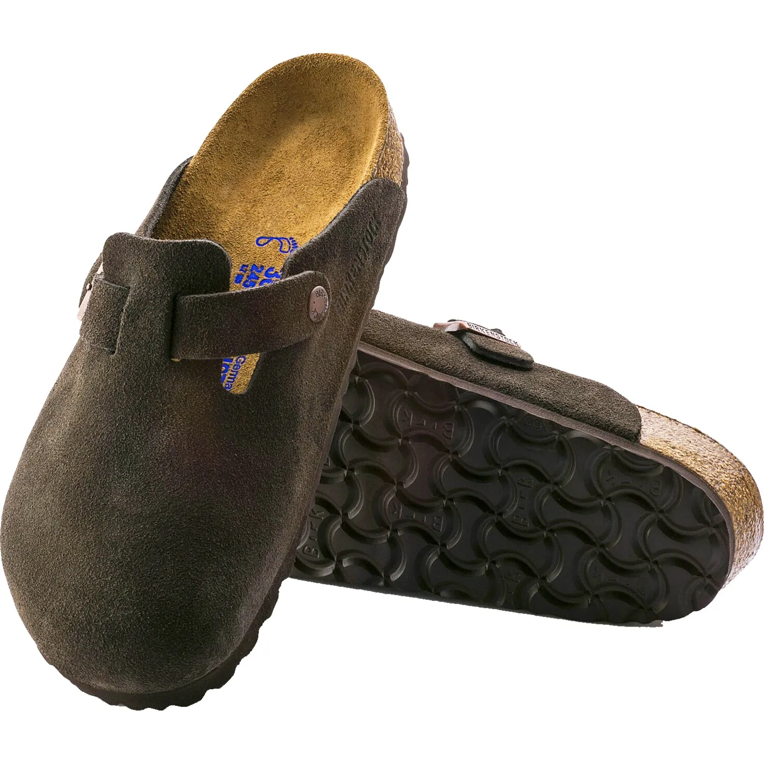 Unisex Birkenstock Boston Soft Footbed Mocha Suede