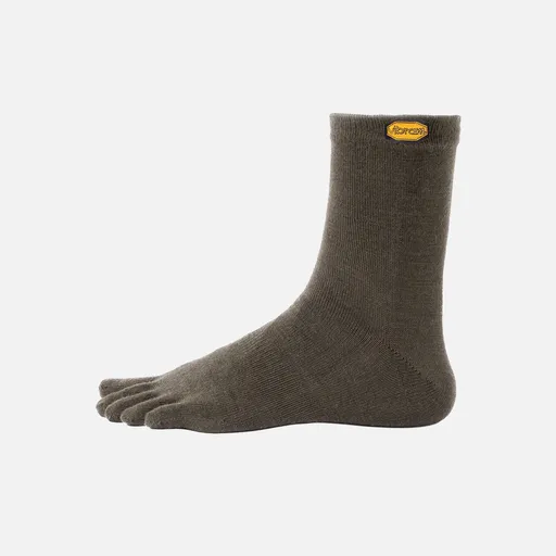 Vibram Five-Finger Wool-Blend Crew Socks (Militrary Green)