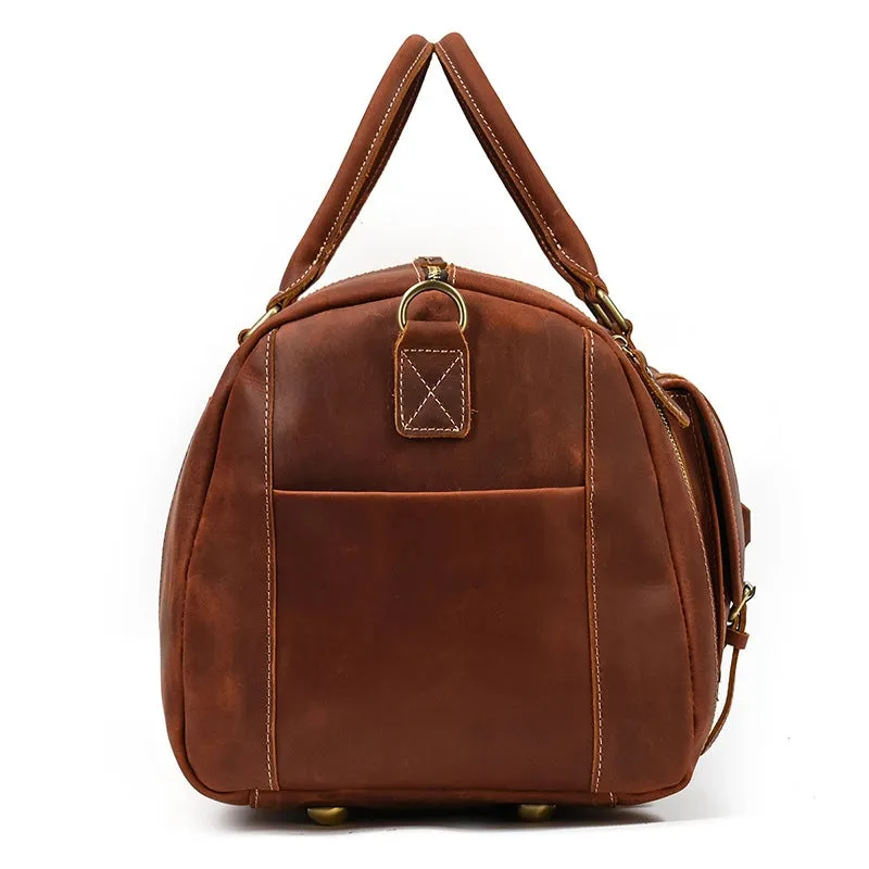 Vintage Expedition Leather Weekender Bag