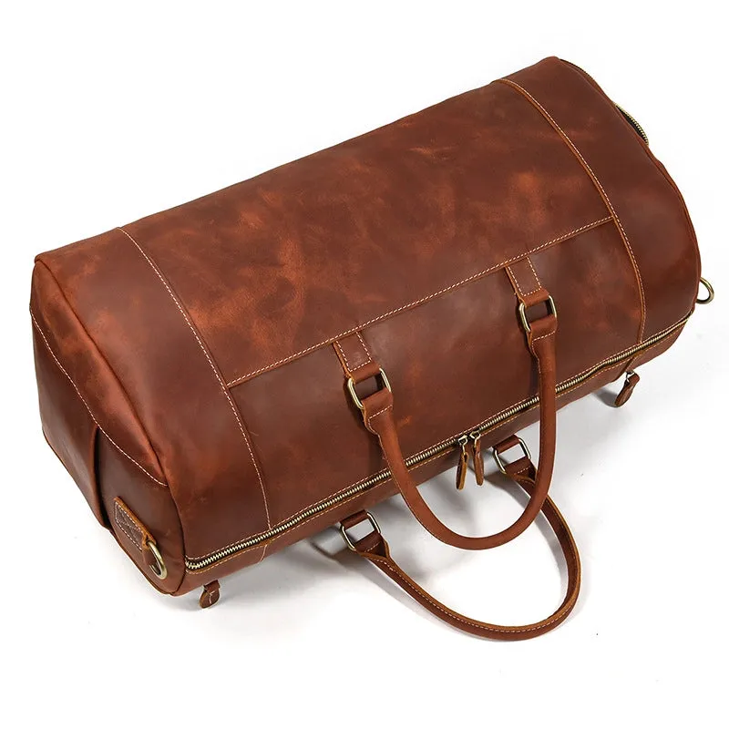 Vintage Expedition Leather Weekender Bag