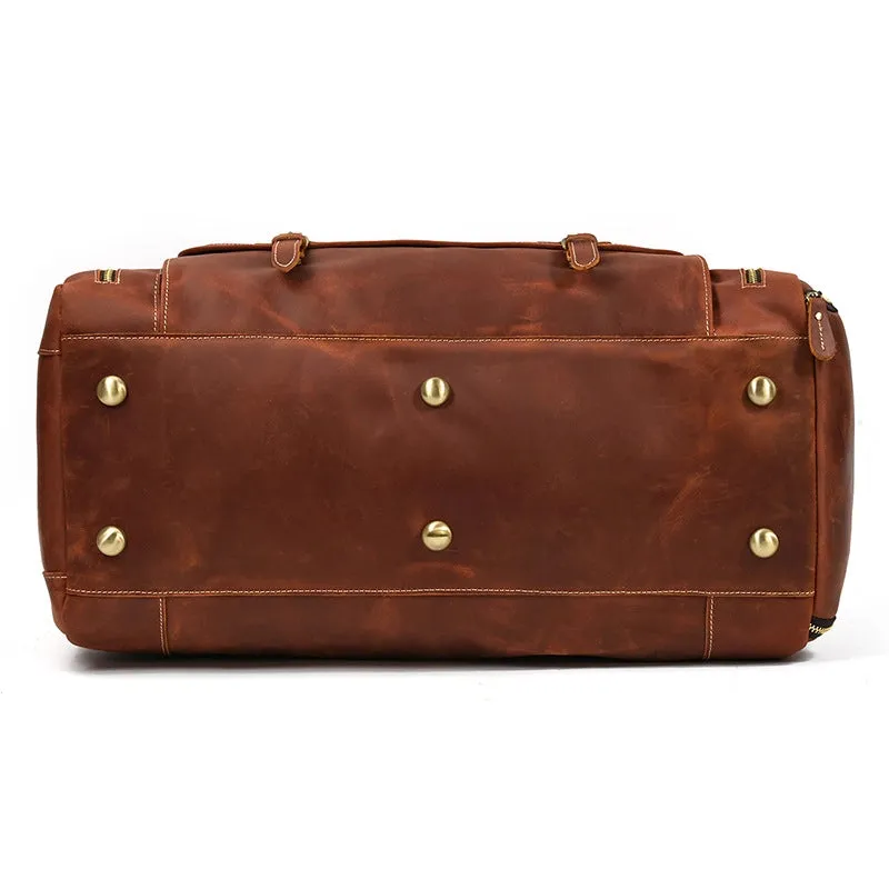 Vintage Expedition Leather Weekender Bag