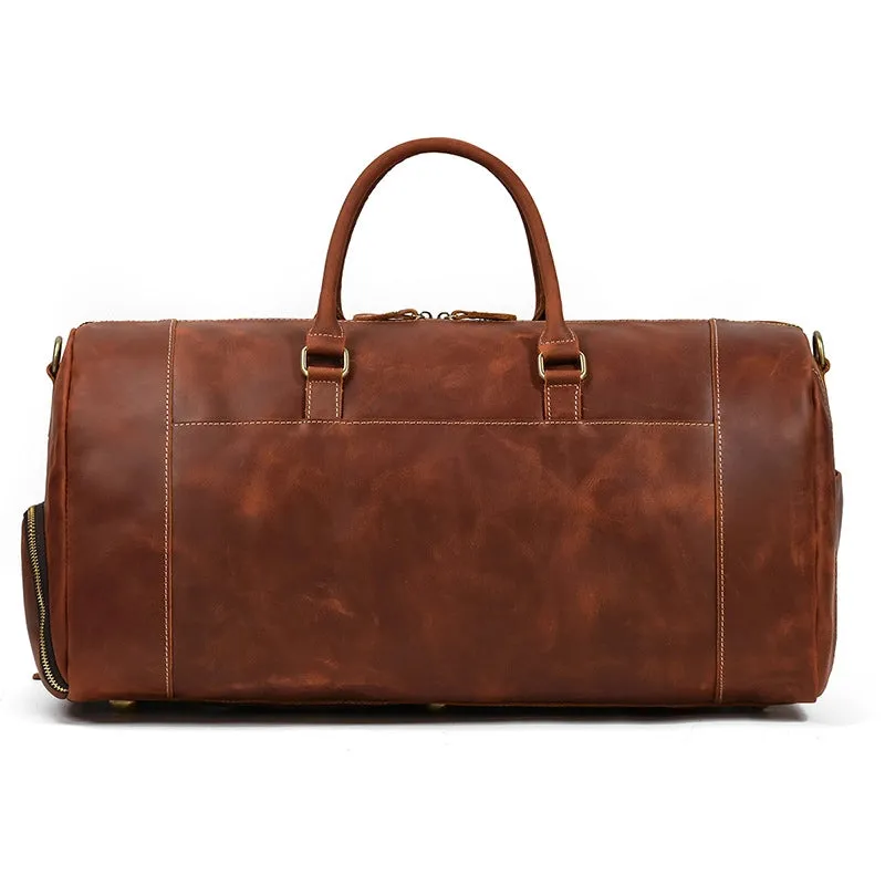 Vintage Expedition Leather Weekender Bag