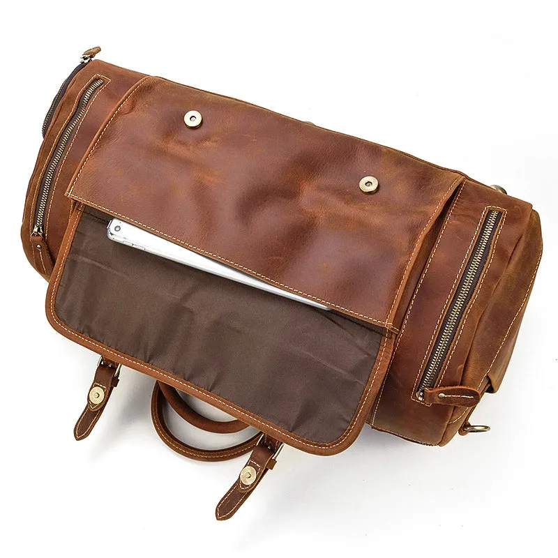 Vintage Expedition Leather Weekender Bag