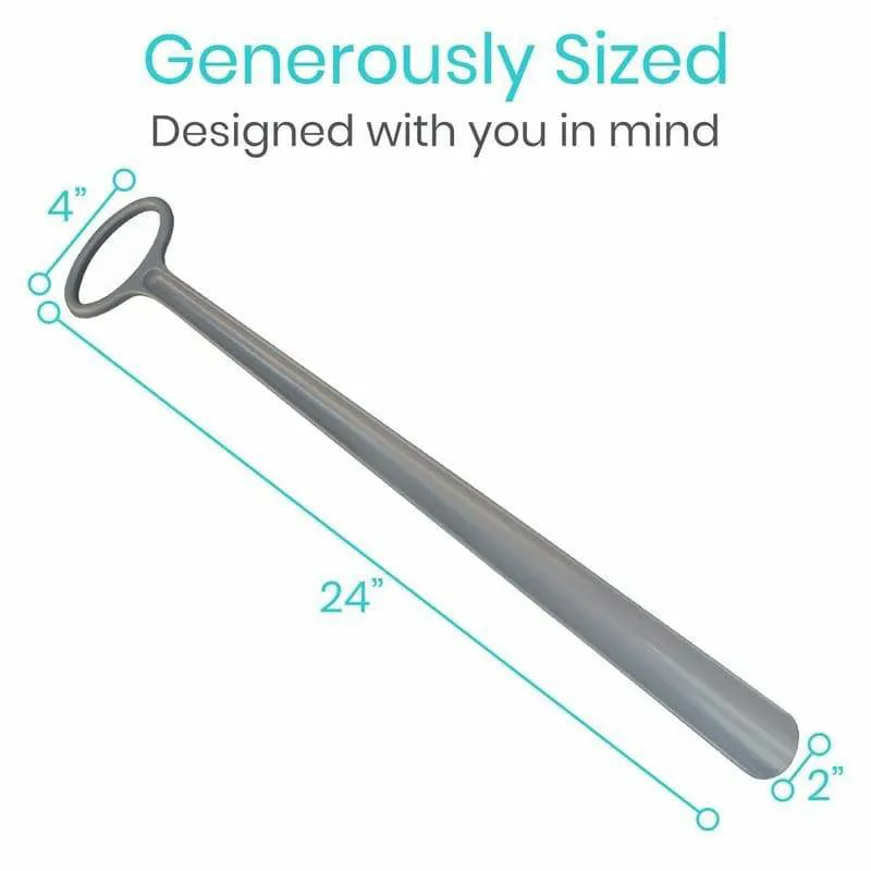 Vive Health 24" Long Shoe Horn - Silver