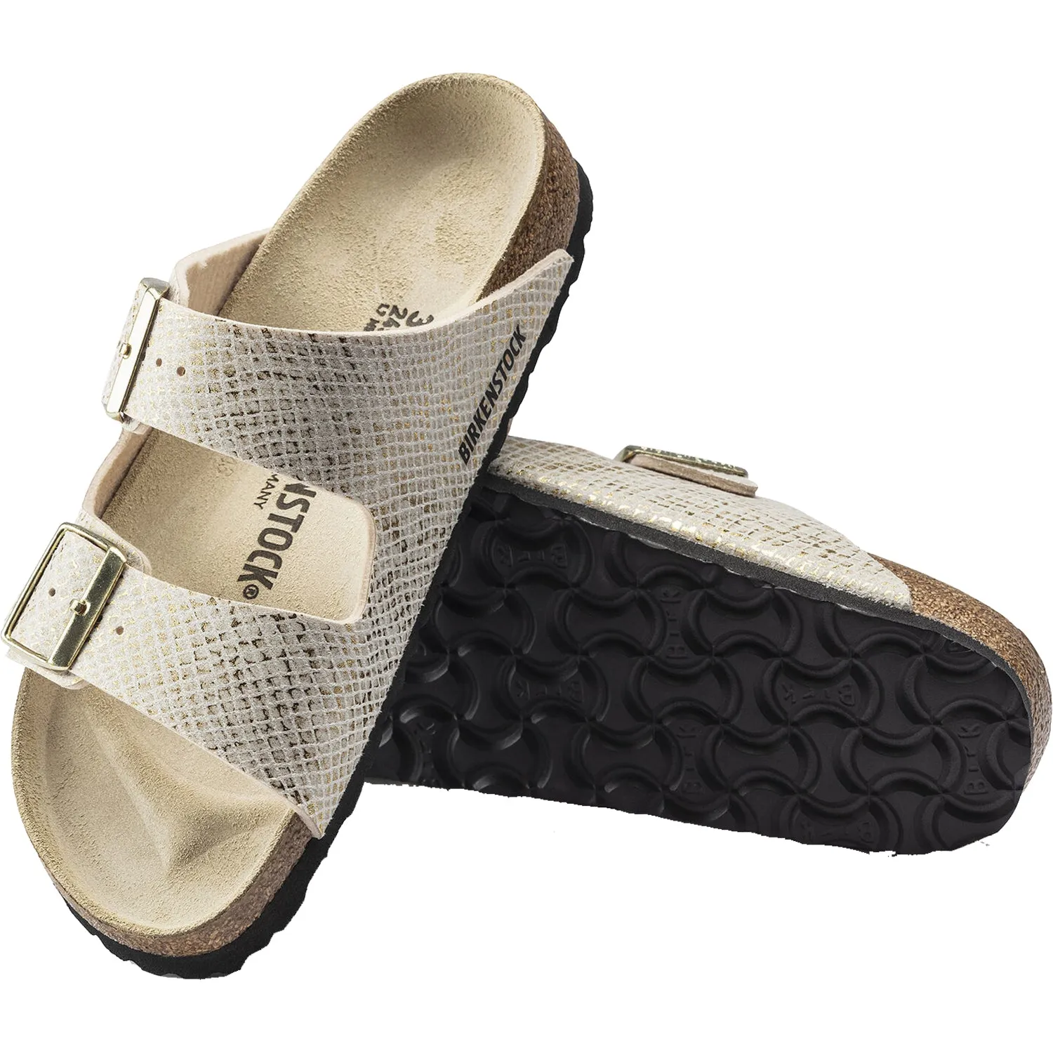 Women's Birkenstock Arizona Python Eggshell Microfiber