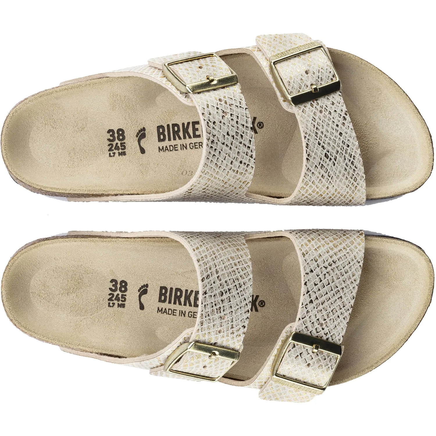 Women's Birkenstock Arizona Python Eggshell Microfiber