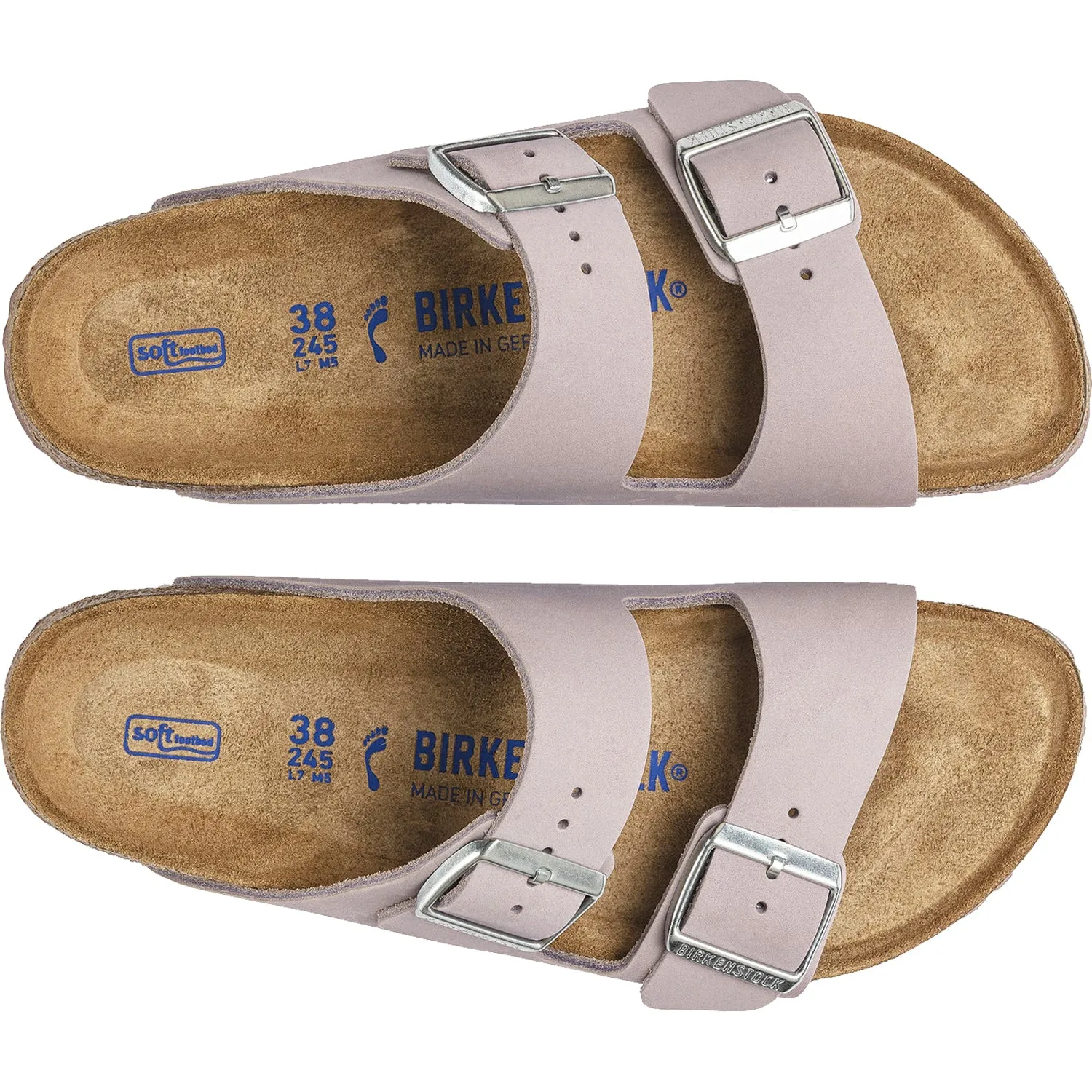 Women's Birkenstock Arizona Soft Footbed Lilac Nubuck