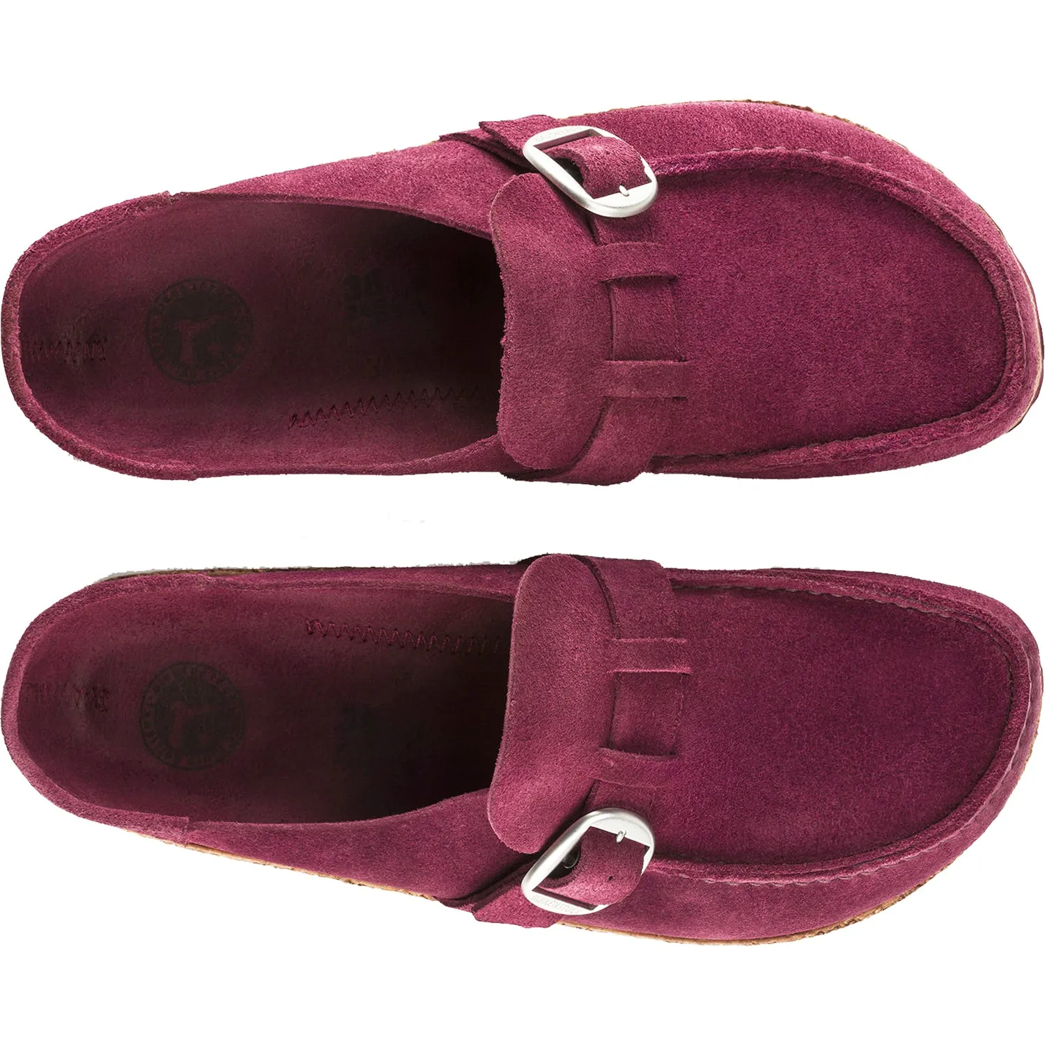 Women's Birkenstock Buckley Shearling Maroon Suede