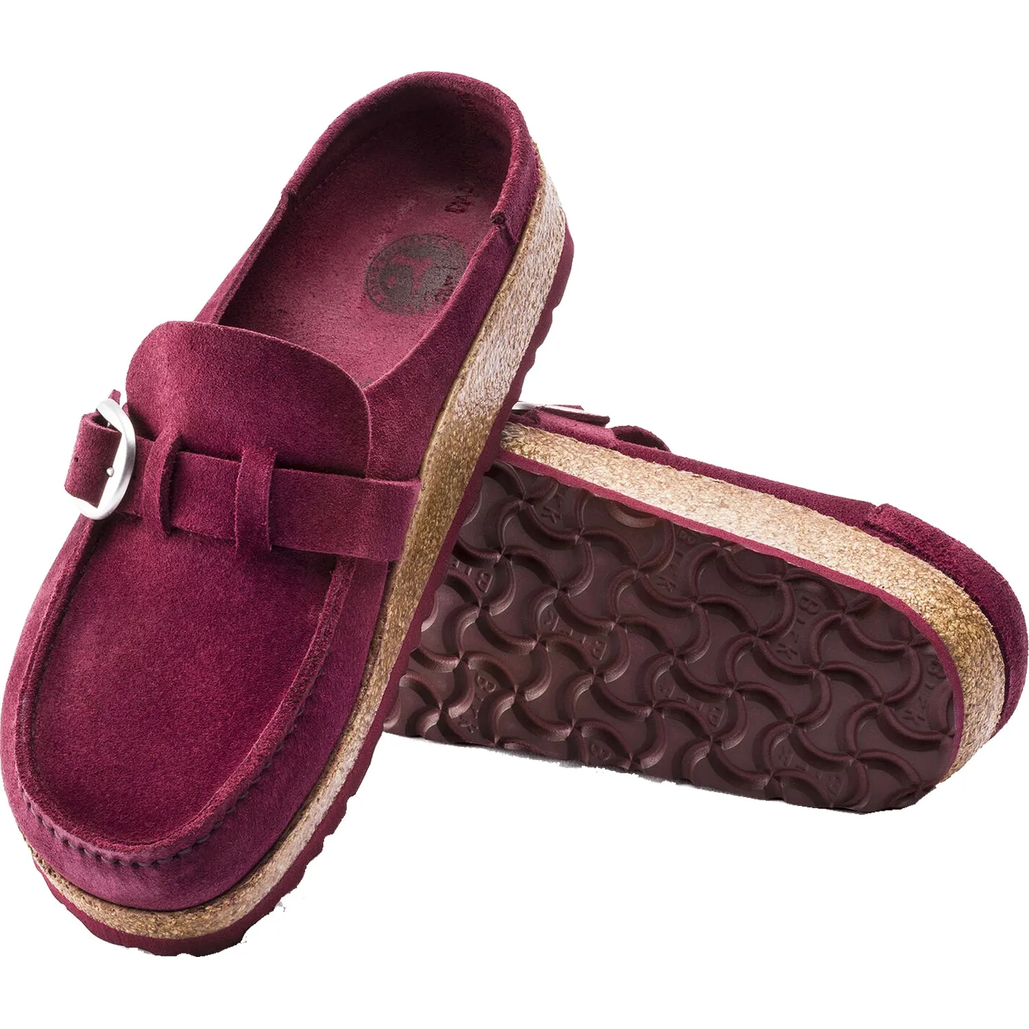 Women's Birkenstock Buckley Shearling Maroon Suede