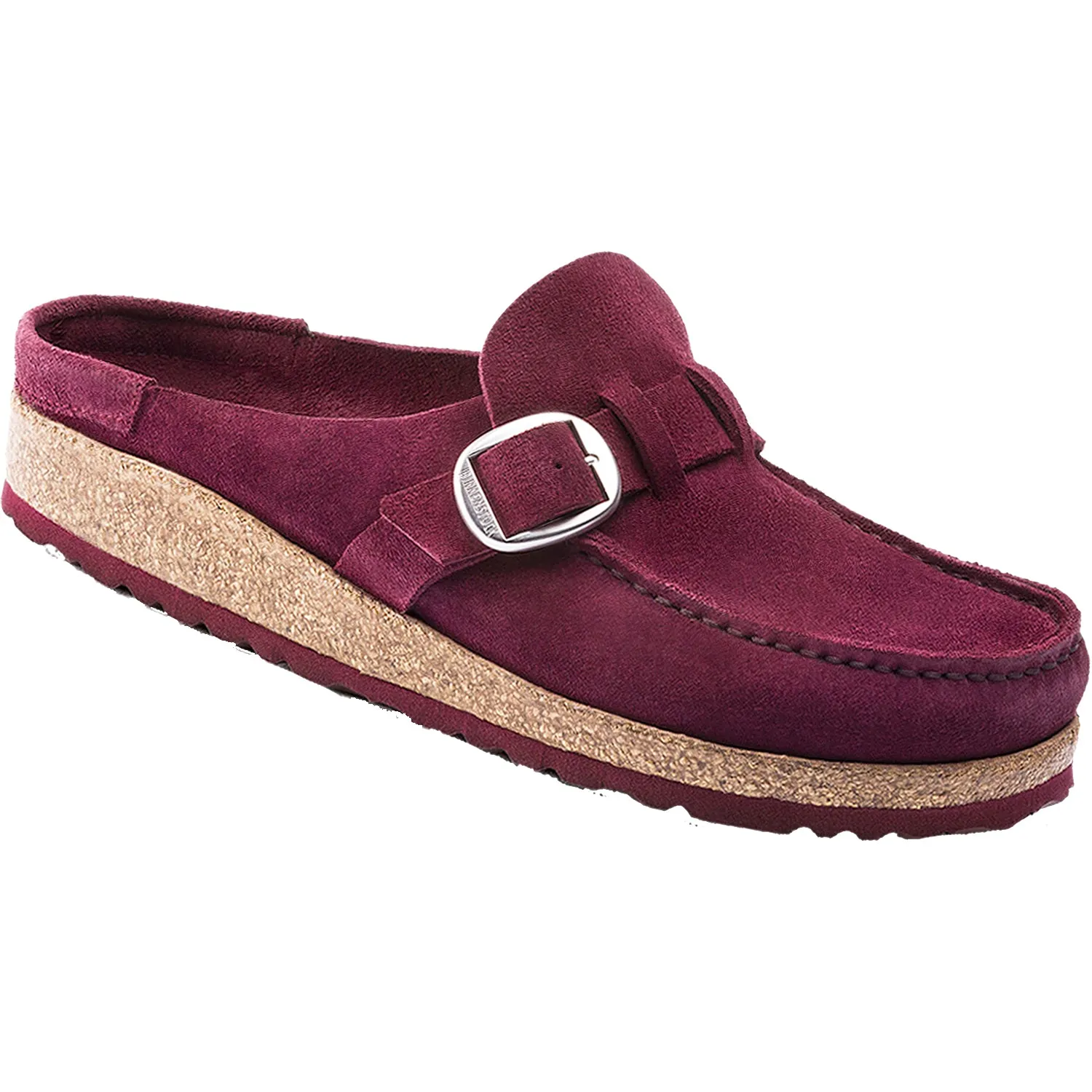 Women's Birkenstock Buckley Shearling Maroon Suede