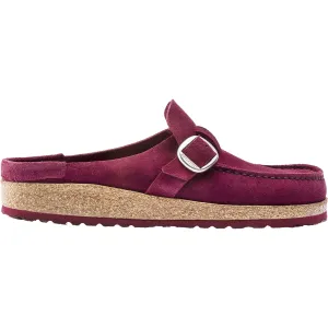 Women's Birkenstock Buckley Shearling Maroon Suede