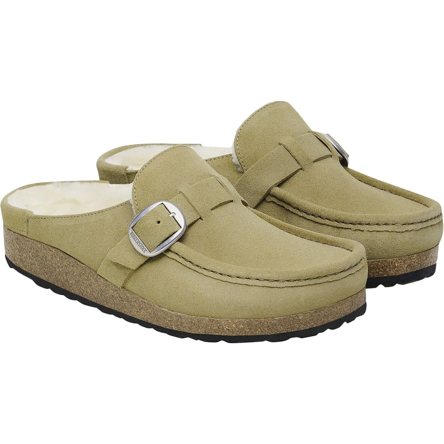 Women's Birkenstock Buckley Shearling Taupe Suede