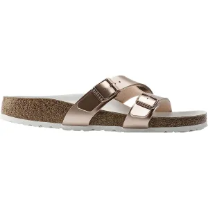 Women's Birkenstock Yao Hex Metallic Copper Birko-Flor