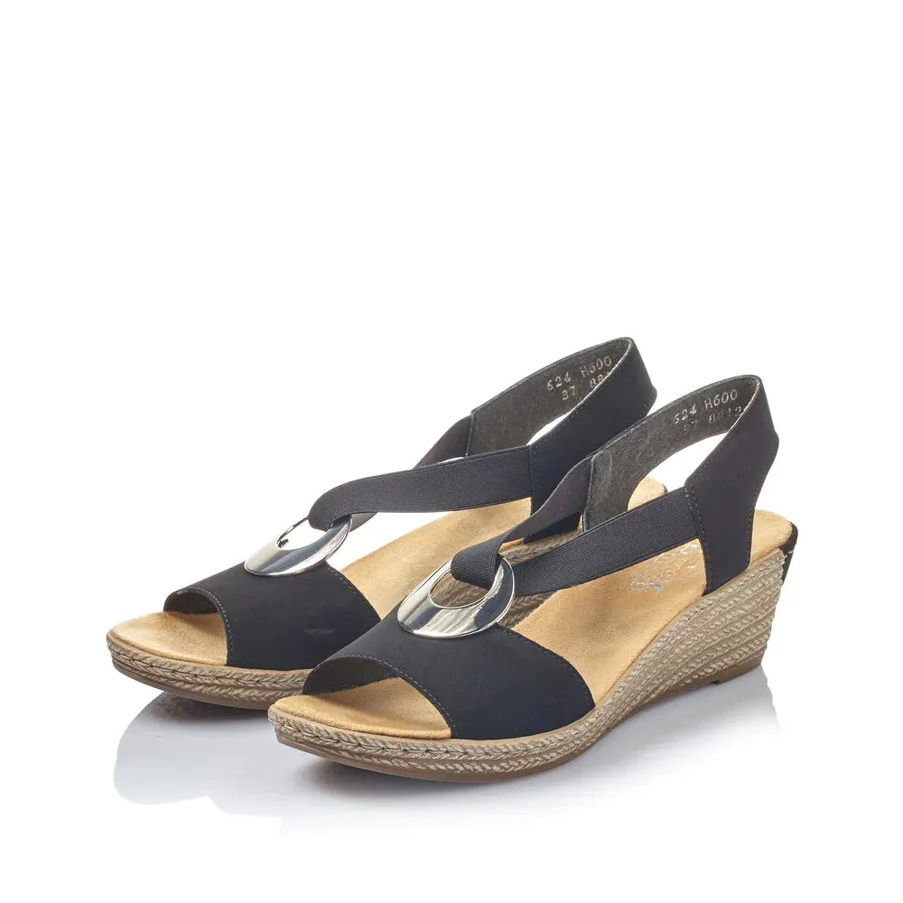 WOMEN'S RIEKER FANNI H6 SANDAL | BLACK