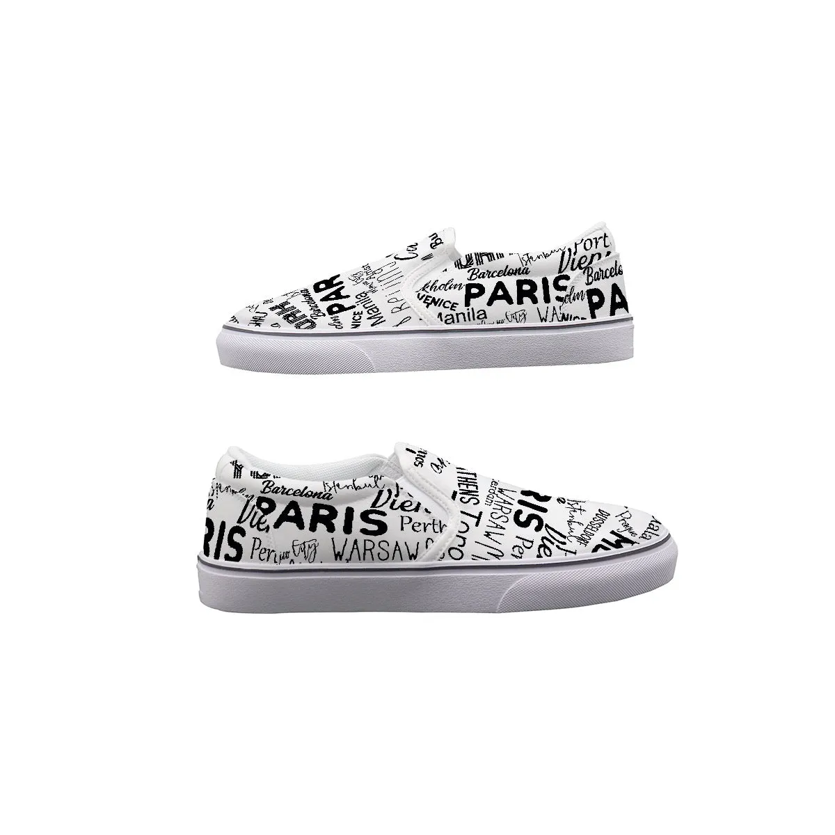 Women's Slip On Sneakers Paris logo print