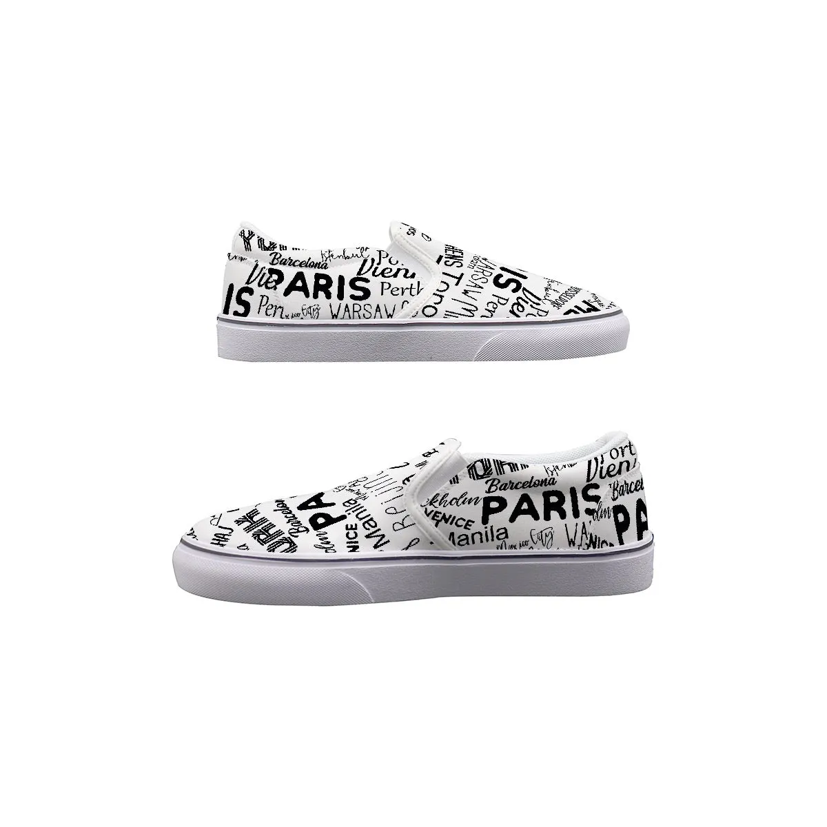 Women's Slip On Sneakers Paris logo print