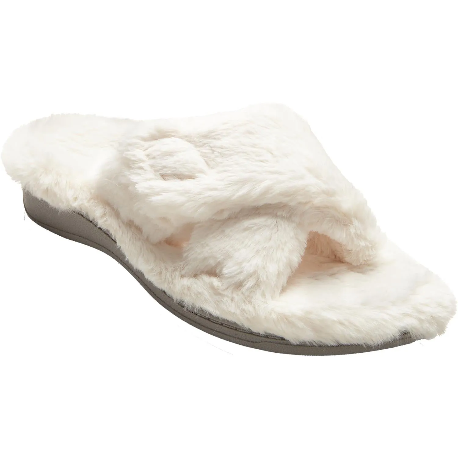 Women's Vionic Relax Plush Ivory Faux Fur