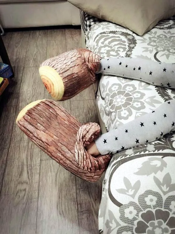 Wood Stump Slippers