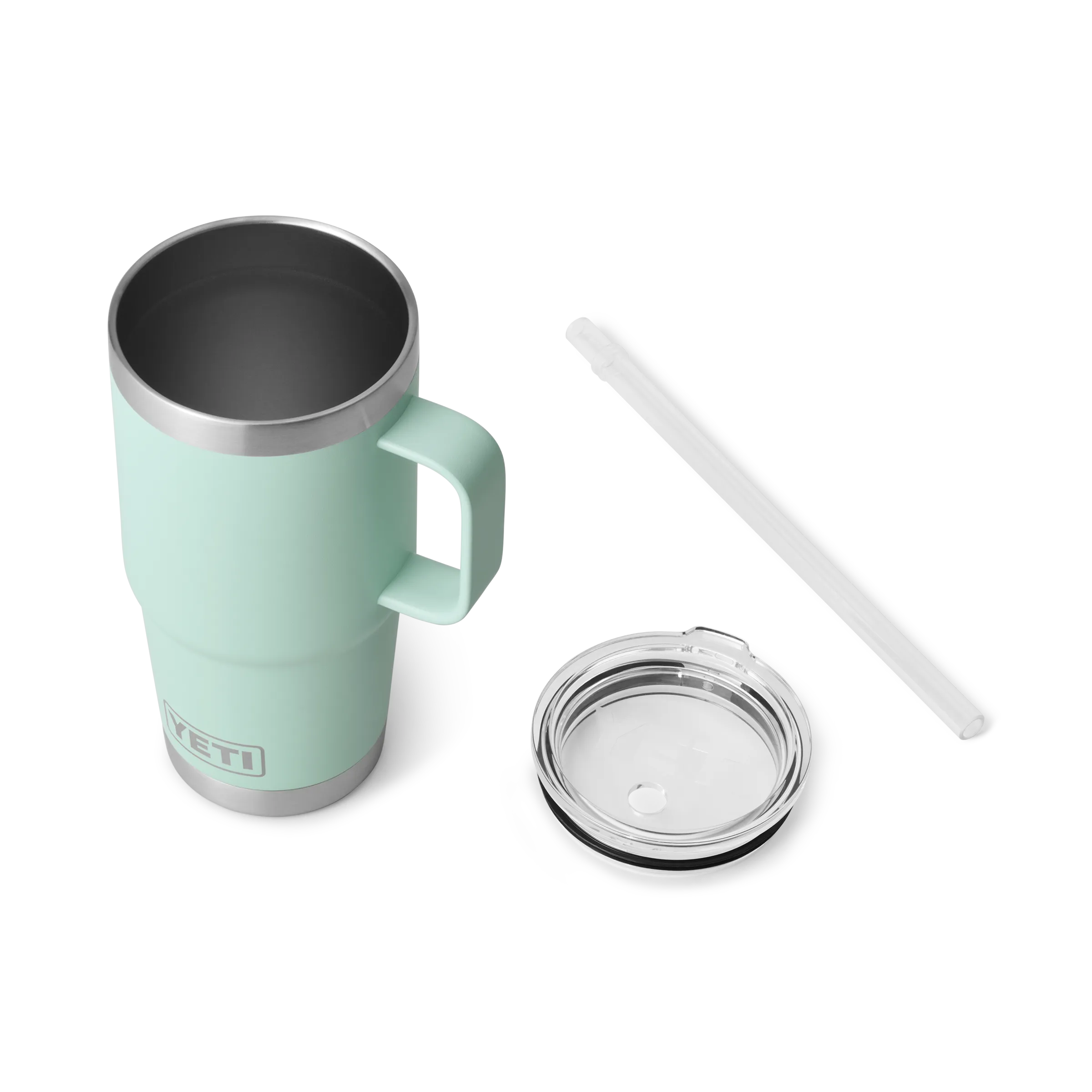 Yeti Rambler 25oz Mug With Straw Lid - Seafoam